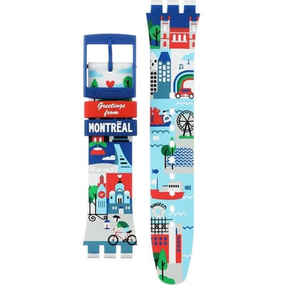 Swatch Plastic - Originals Large (41mm) SUO/SO29/SO32 ASO29Z100 L'Experience Montreal Horlogeband