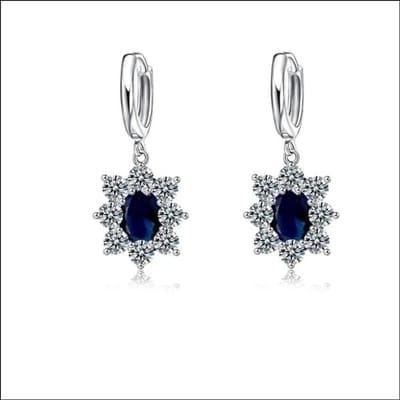 Aramat Jewels | Oorringen | 925 Zilveren Oorringen - Elegante Hoepels | Bloem/Zirkonia/20x16mm | |12mm | Zilver | Kinderen, Volwassenen | Verkleurd niet