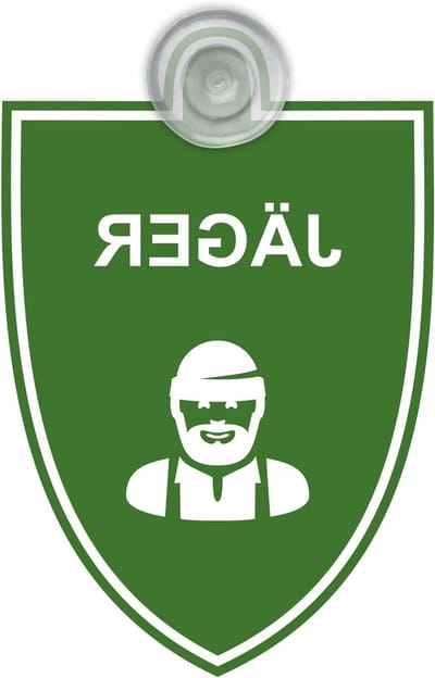Inzetbord Auto - Embleem Raam - Auto Markeren - Aluminium Composiet - 9x12 cm - Jager Groen