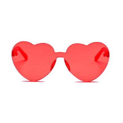 Hartjes partybril - Festival bril - Rave bril - Glasses - Rood