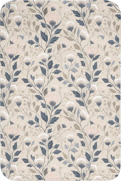 Badmat 60x90 cm - Antislip - Klassiek - Botanisch - Kleurrijk - Badmatten voor badkamer - Badkamermat - Douchemat - Badkamer mat