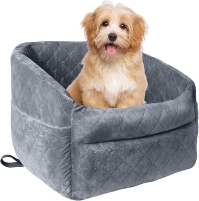 Hondenautostoeltje Zwart Grijs - Veilig en Comfortabel Autostoeltje voor Honden