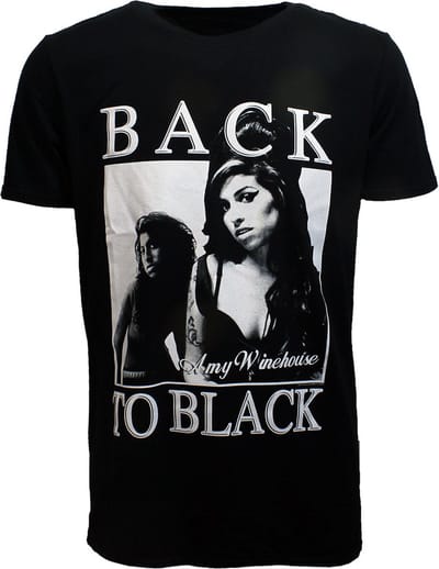 Amy Winehouse Back To Black T-Shirt - Officiële Merchandise - M