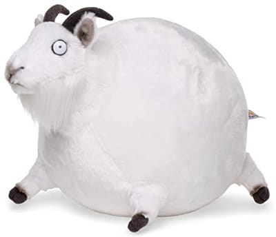 Knuffelgeit - Pluche dier - Kinderkamer decoratie - Gerecycled vulmateriaal - 28 cm - Wit