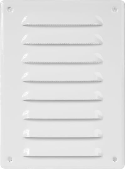 Ventilatierooster met insectenbescherming voor plafond en wand (14 x 19 cm, wit)