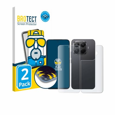 BROTECT - Screenprotector voor Xiaomi 15T Pro (Voor+Achter) - Folie Beschermfolie matte volledig dekking 2 Stuks