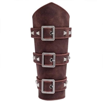 WiseGoods Luxe Rock & Punk Lederen Armband - Armbanden Dames & Heren - Gothic Design - Armbandje - Polsband - Leer Sleeve - Bruin