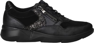 Waldläufer K Funky Sneakers - Leer - Dames - Zwart - Maat 40