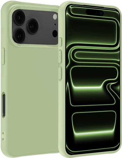 Hoesje Geschikt voor iPhone 17 Pro / 18 Pro - Sterk & Shockproof - Hoes Cover - Siliconen Case - Groen