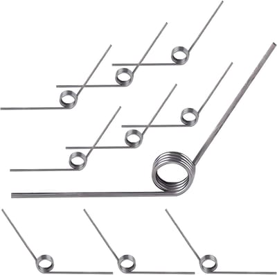 Torsieveren - V-vormige veren - Reparatie projecten - Roestvrij staal - 07x45x3 omwentelingen - Zilver