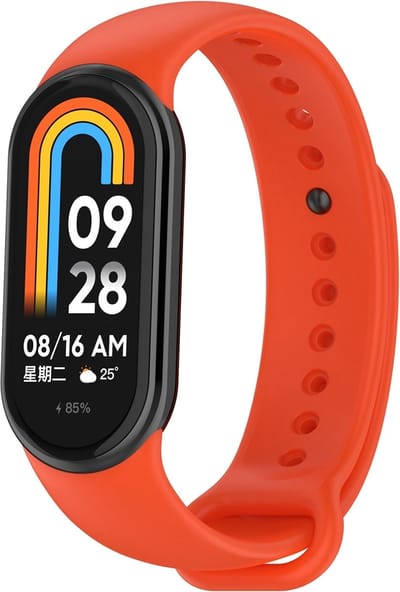 By Qubix - Siliconen bandje - Oranje - Geschikt voor Xiaomi Smart Band 8 / 9 / 10