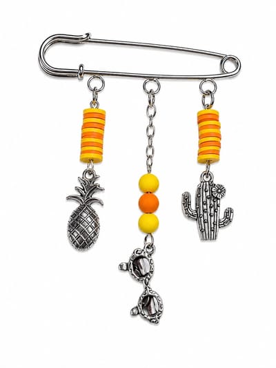 2 Love it Summer Sunset - Vestsluiting - Thema Tropisch Ananas Cactus - Oranje Geel