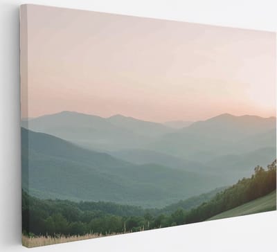 Saammp Canvas Schilderij - Natuur - bergen - landschap - 30x20 - Foto op canvas - Wanddecoratie - Muurdecoratie Woonkamer - Slaapkamer decoratie - Canvas Print