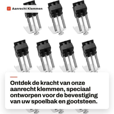 Dailygoods- Aanrecht Klemmen 10 Stuks - Onderbouw Beugels - Gootsteen Clips - Keuken/Badkamer - Hoogwaardig Mangaanstaal - Duurzaam en Betrouwbaar - Spoelbakclips