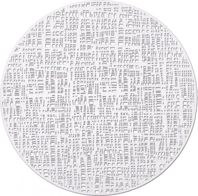 Zeller placemat Circle - glanzend wit - kunststof - rond - Dia 38 cm - onderlegger