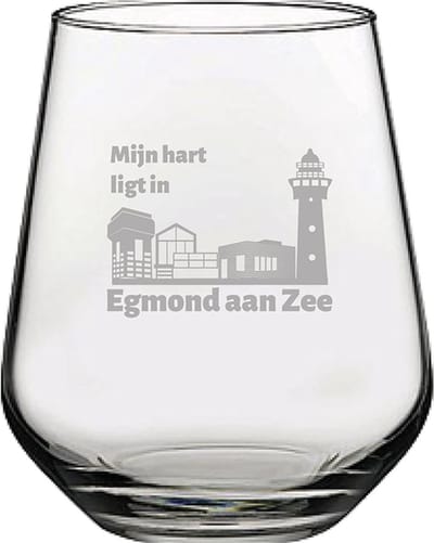 Gegraveerde Drinkglas 42,5cl Egmond aan Zee
