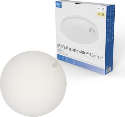 LED's Light Plafondlamp met Sensor 2100 - Bewegingsdetectie - 18W - Ø 30 cm - Plafondlampen - Plafond lamp - Plafonniere - Plafonnieres - Plafoniere badkamer