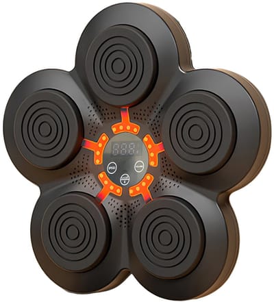 Music Boxing Machine - Music Boxing Machine voor de Muur - Interactieve Muur Boks Trainer met Bluetooth - Handschoenen voor Volwassenen en Kinderen - Zwart