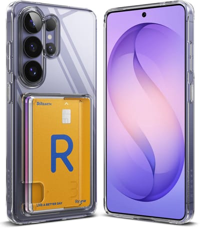 Ringke Fusion Card | Hoesje Geschikt voor Samsung Galaxy S26 Ultra | Back Cover met Kaarthouder voor Pasjes | Transparant