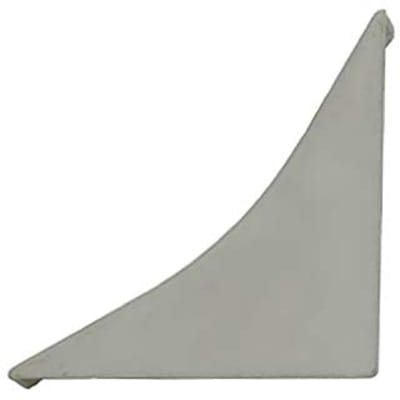 DQ-PP HOEKLIJST EINDSTUK - Mat aluminium - 23 x 23 mm - PVC - Keukenlijst Werkblad Afwerkingslijst Lijst Keuken Keukenafwerkingslijst Wandafwerkingslijst Tafelbladlijsten