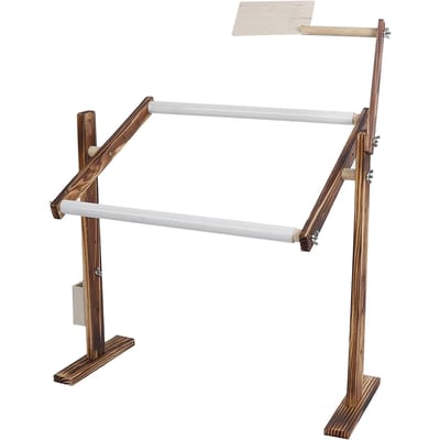 Support de broderie en bois antique, hauteur réglable, cadre de point de croix, accessoire de couture