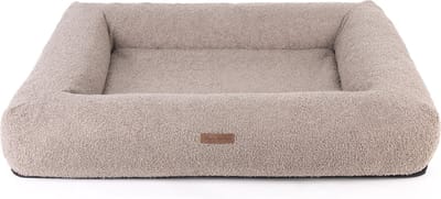 Orthopedische Hondenmand Boucle Rechthoek Taupe XL 100cm - Wasbare hoes - Ook in M & XXL
