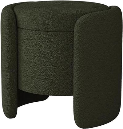 Opbergpoef - Voetenbank Kruk - Woonkamer Opbergen - Verborgen Opbergvak - 42 cm Hoog - Groen