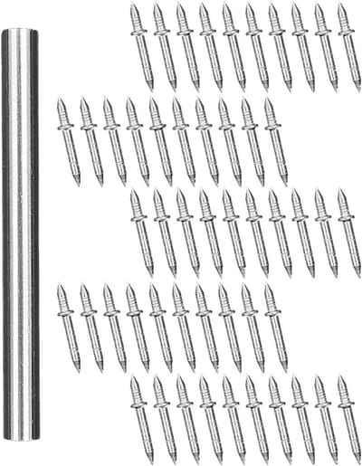 50 Stuks Naadloze Dubbelkopige Spijkers voor Plinten - Ideaal voor Houtbewerking, Klussen en Interieurdecoratie