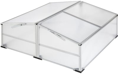 tectake® Aluminium Kweekbak Plantenbed - Afsluitbaar Dak - Weerbestendig - Diverse Modellen - (Model 2 | Nr. 402341)