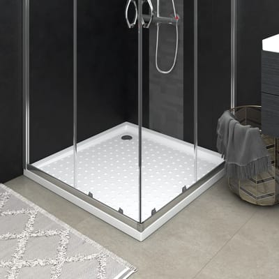 vidaXL - Douchebak - met - noppen - 80x80x4 - cm - ABS - wit