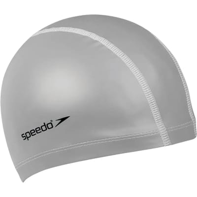 Speedo zwemcap Pace Cap - siliconen badmuts voor volwassenen - zilver.