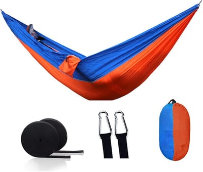 Hangmat Schommel - Parachute Hangmat - Buiten Ontspannen - Dubbele Persoons - 200kg Draaglast - Blauw