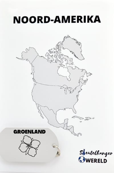 Groenland Sleutelhanger inclusief kaart – Groenland cadeau – beste land- Leuk kado voor je Vriend om te geven - 2.9 x 5.4CM