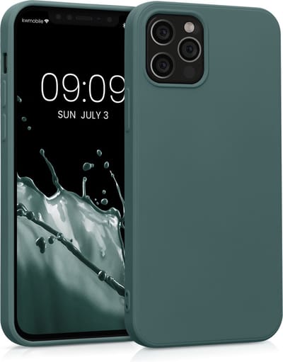 kwmobile telefoonhoesje geschikt voor Apple iPhone 12 / iPhone 12 Pro - Hoesje voor smartphone - Back cover in blauwgroen