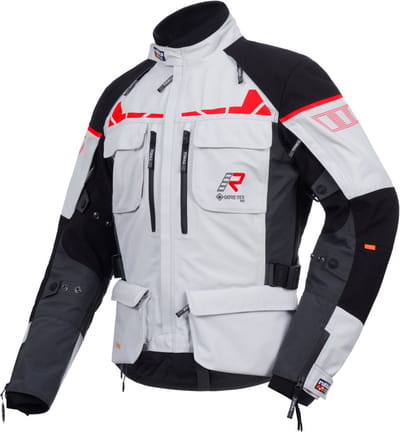 Rukka Ecuado-R Zwart Grijs Rood Textiele Motorjas - Jas