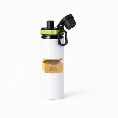 Hacebo® - Speelgoed waterfles met draaidop groen - Kind - baby's - Speelgoed box - toys - cadeau voor een peuter - water fles - 850ML