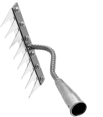 Tuingereedschap - Onkruid hark - Tuinonderhoud - Verwijderbaar handvat - 957 gram - Metaal