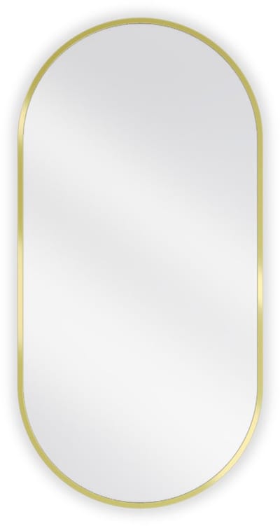 Mexen Loft ovale badkamerspiegel 90 x 45 , gouden frame - 9851-090-045-000-50
