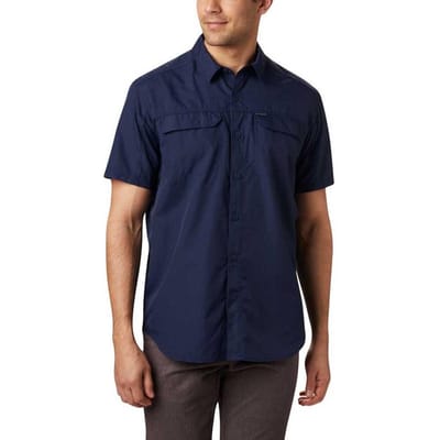 Columbia - Maat XL Silver Ridge 2.0 Short Sleeve Shirt Outdoorblouse Heren - Collegiate Navy