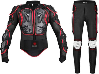 Motorjas Full Body Armor, Borstbescherming Crossmotoruitrusting Voor Heren Motoruitrusting Motorpantser Motocross MTB Racing Off-Road D,4XL.