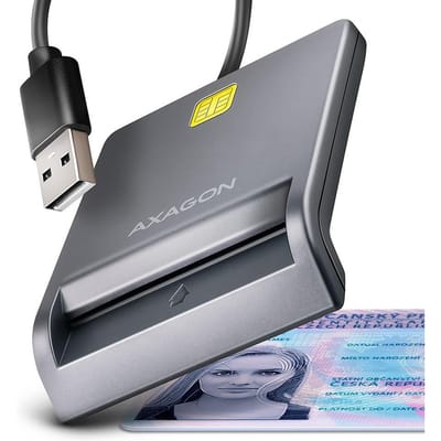 Lecteur de carte à puce CRE-SM3T câble USB 1,3 m noir