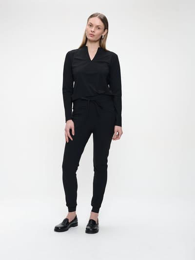 Andrea top LS technical jersey | Black - Black / S