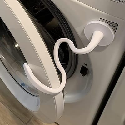 Deurstopper en stopper voor wasmachine met voorlader - Magnetische deurstopper voor wasmachine met 2,6 inch magneetvoet, verwijderbare deurstopper voor wasmachine. Houdt de deur van de wasmachine open om geurtjes te voorkomen (wit).