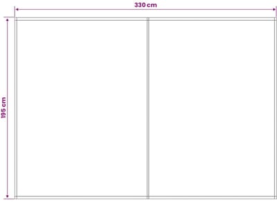 vidaXL - Vervangingsdoek - voor - zonnescherm - Oranje - en - Bruin - 350 - x - 200 - cm