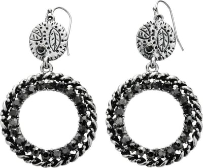 Behave - Oorhangers dames cirkelvormig - Avondstijl - Zilverkleur