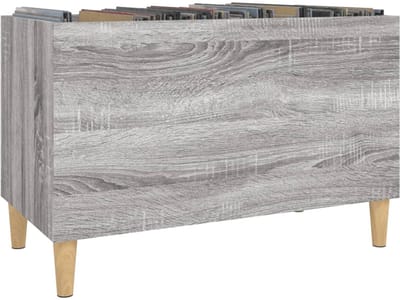 Platenspeler Meubel - LP-kast - Platenspelerkast - Draaitafelstandaard - Platenspelerstandaard - Vintage Displayplank - Grijs Sonoma Eiken