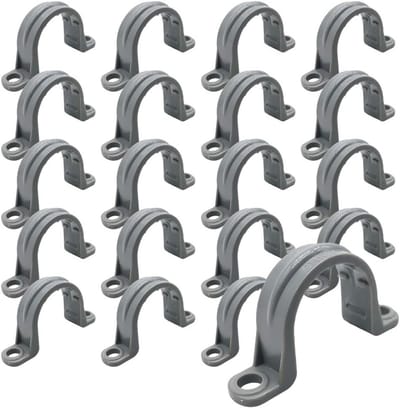 20 Stuks Twee Gaten Slangklemmen voor Gas- en Waterleidingen, Ideaal voor Buizen en Slangen van 3/4 Inch
