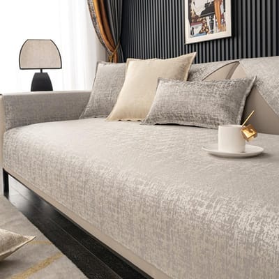 Zeer nauwkeurige Jacquard Bankhoes Moderne Woonkamer Bankkussen Licht Luxe Stijl Universeel Antislip Zitkussen Bankhoes 70x70cm 1pcs