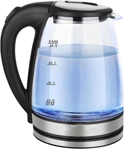 Waterkoker Glas - Snelkookpan Draadloos - Snel Water Koken - Automatische Uitschakeling - 2 Liter Capaciteit - Zwart