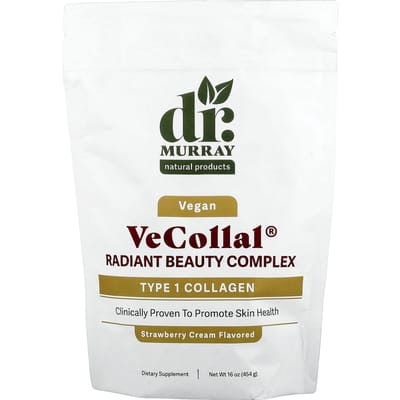 Dr. Murray'S, Vecollal®, Vegan Radiant Beauty Complex, Strawberry Cream, 454G(16Oz)